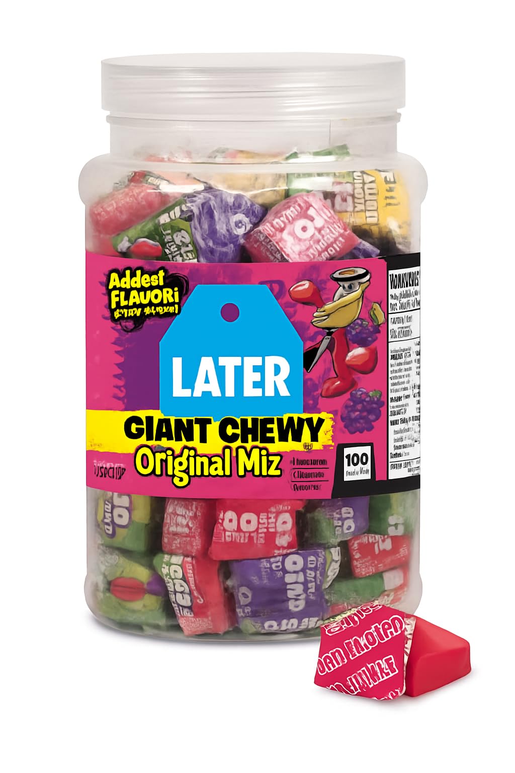 Giant Chewy Original Mix Candy, Mixed Fruit Chew Candy, 38 Ounce 