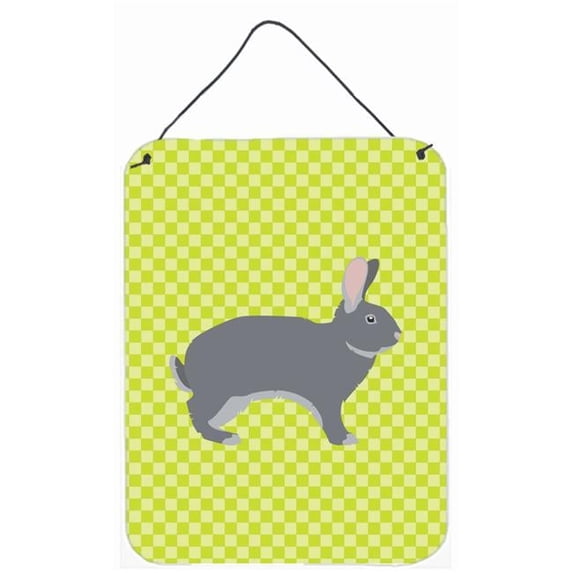 Giant Chinchilla Rabbit Green Wall or Door Hanging Prints - Green - 12 x 16 in.