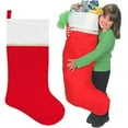 thumbnail image 1 of Giant Christmas Stocking 38 Inch Tall - Extra Large Red Felt Holiday Stocking for Fireplace Mantle | Jumbo 23 Inch Width Oversized Xmas Stockings for Gifts - Traditional Home Christmas Decorations, 1 of 6