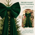 thumbnail image 1 of Giant Christmas Tree Bow, Green Velvet Tree Topper for Holiday Decorating, Large Festive Bow Accent for Christmas Tree Displays and Seasonal Decor, 1 PC, 62.99 x 15.75 in, 0.53 lb, 1 of 7