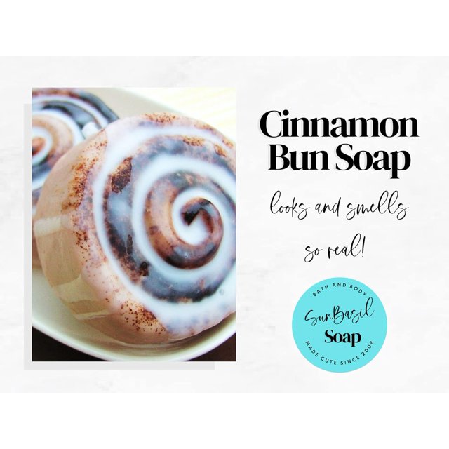 Giant Cinnamon Bun Handmade Soap that looks like food