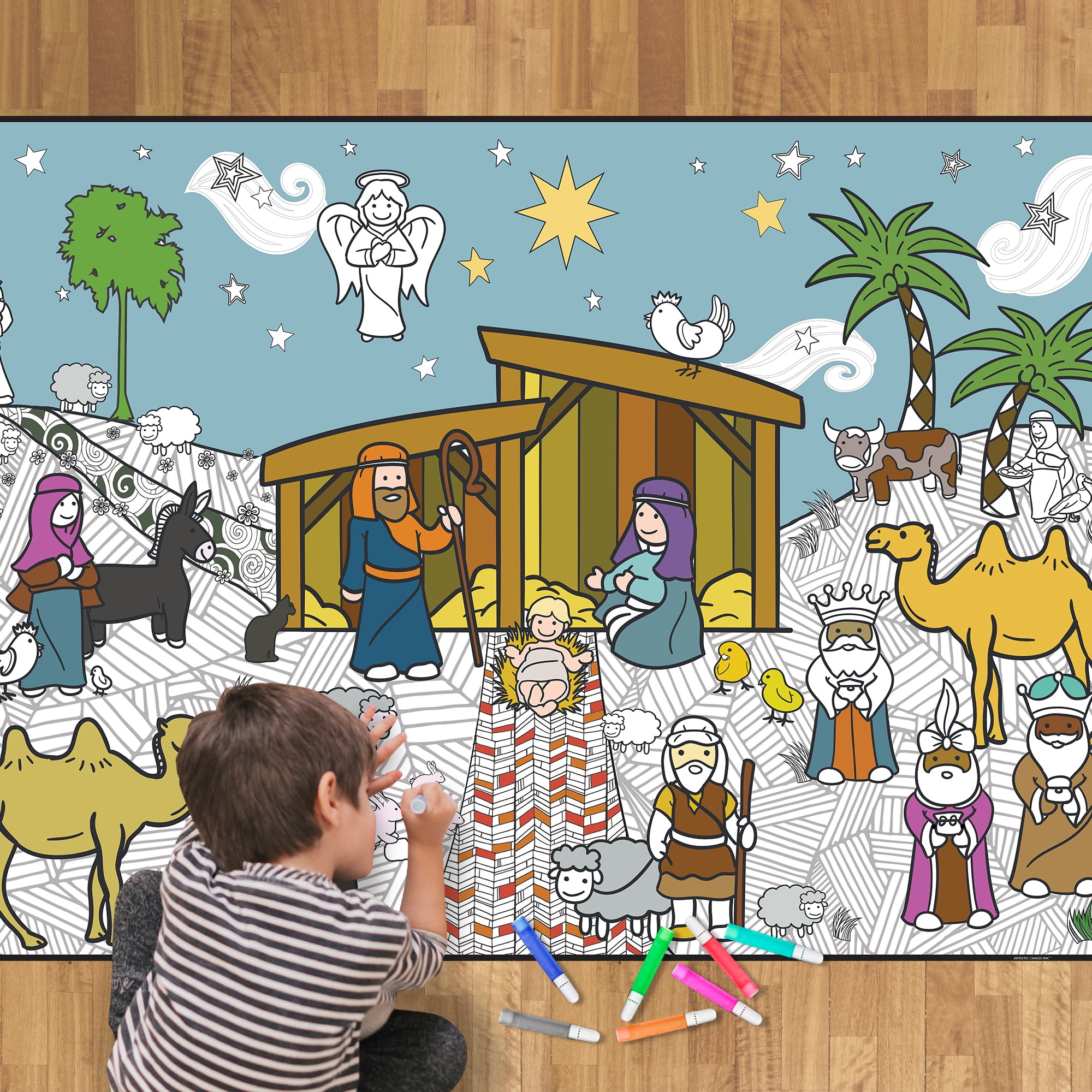 Giant Coloring Poster - Premium Jumbo Coloring Sheets for Kids & Adults ...
