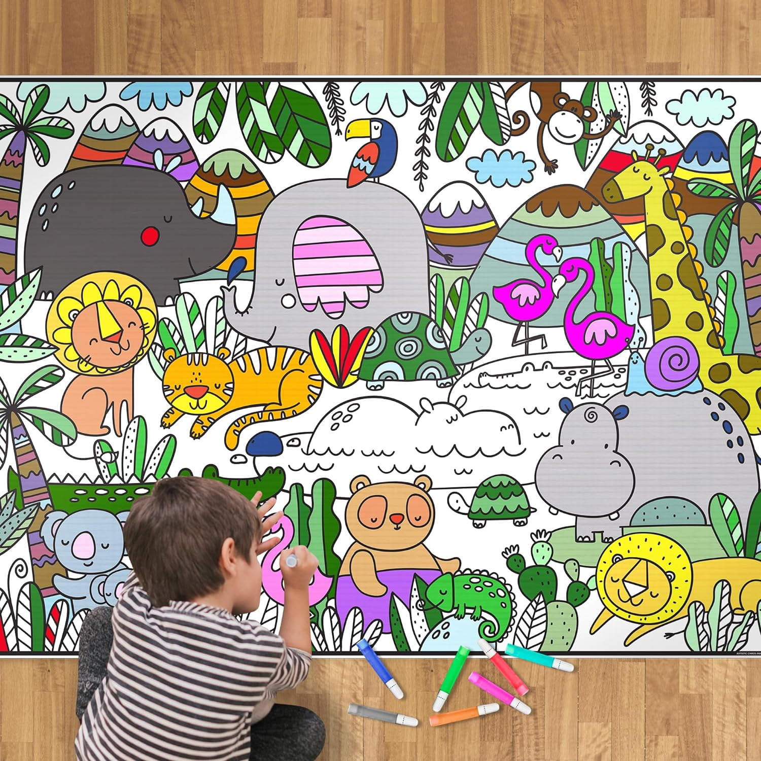Giant Coloring Poster - Premium Jumbo Coloring Sheets for Kids & Adults ...