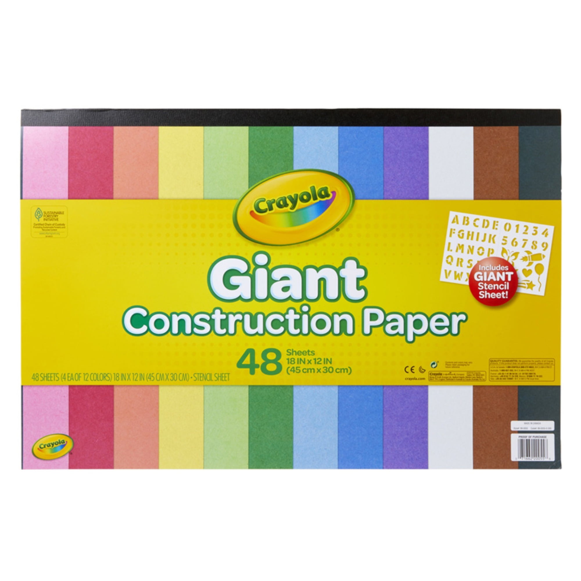 Crayola Giant Construction Paper And Stencil Set Tabloid Extra Paper Size  Assorted Colors - Office Depot