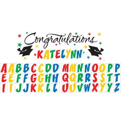 Giant Custom Name Graduation Banner, 20in x 60in