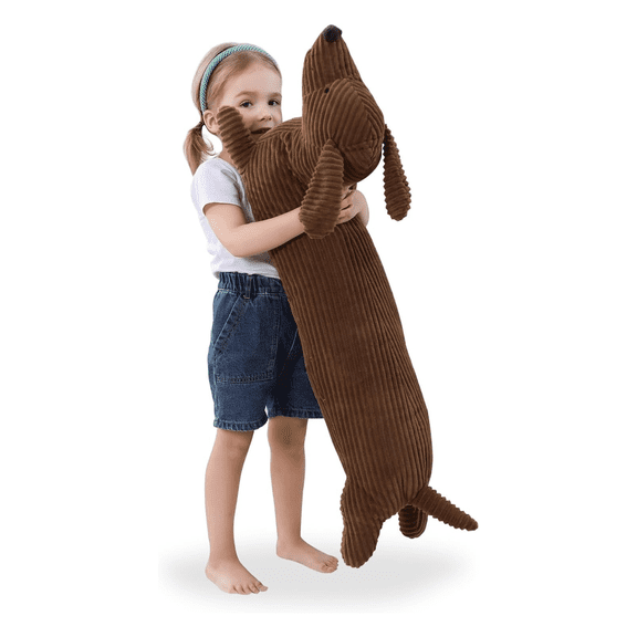 Giant Dachshund Dog Stuffed Animal Plush, Long Weiner Dog Body Pillow, Cute Funny Large Dachshund Toys Plushies Decor Ideal Gift for Kids