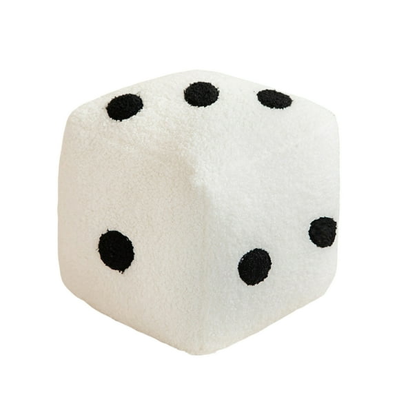 Giant Dice Plush Pillow - Super Soft Cube Throw Pillow for Sofa & Bed - Fun Gaming Decor for Living Room, Bedroom, or Game Room - Novelty Stuffed Cushion