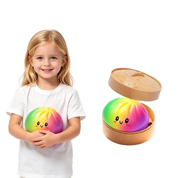 Giant Dumpling Cute Squishy Stress Ball,Jumbo Soft Slow Rising Dumpling Stress Ball,Large Dumpling