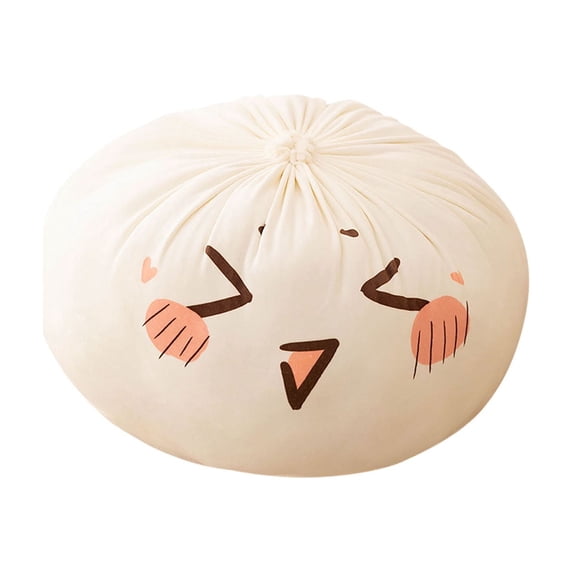 Giant Dumpling Pillow, Big Steamed Bun Plush Pillow Fidget Toy, Helps with Stress Relief Squeeze Ball for Couch Decor A