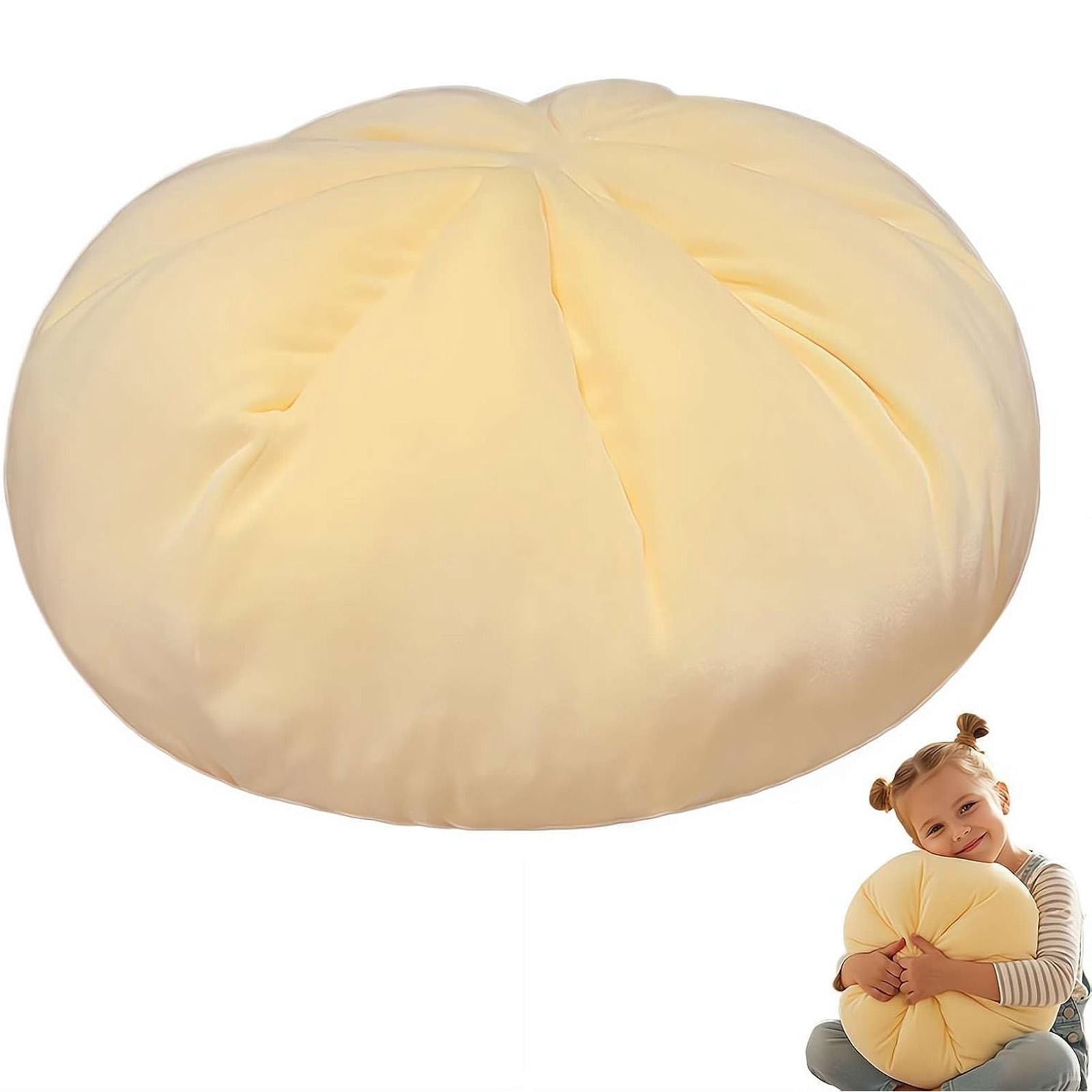 Giant Dumpling Squish-Y Pillow, 18In Cute Dumpling Plush Pillow Soft Stuffed Bun Plush, Jumbo Dumplings Squish-Y Plushie Comfort Dough Bun Throw Pillows for Adults