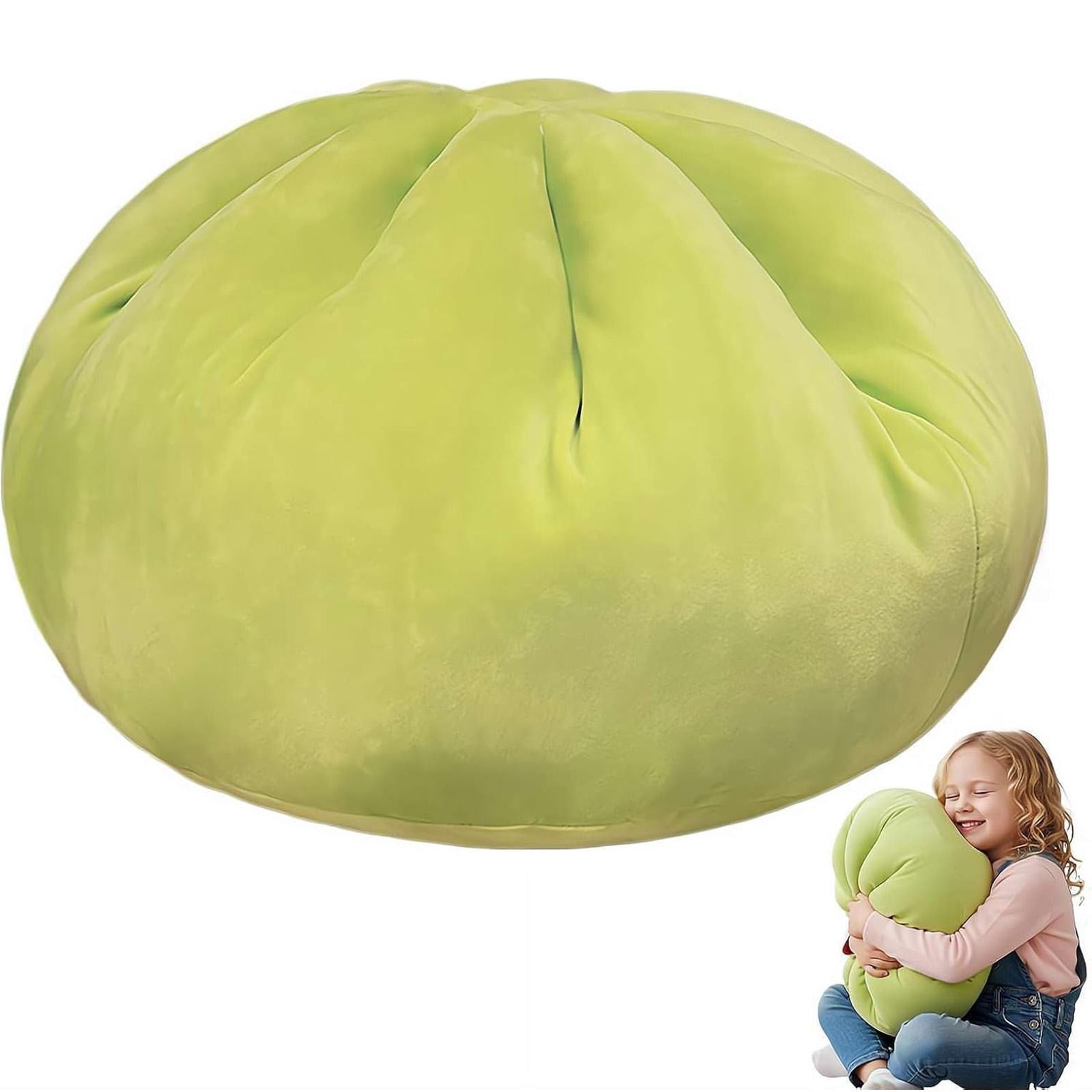 Giant Dumpling Squish-Y Pillow, 18In Cute Dumpling Plush Pillow Soft Stuffed Bun Plush, Jumbo Dumplings Squish-Y Plushie Comfort Dough Bun Throw Pillows for Adults