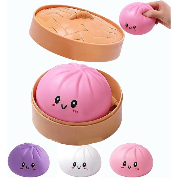 Giant Dumpling Squishy, 4/6/10 Inch Jumbo Dumpling Stress Ball, Soft Squeeze Decompression Dough, Anxiety Relief Fidget, Adult Fidget Tool