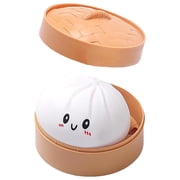 Giant Dumpling Squishy, 4/6/10 Inch Squishy Dumpling Squishy Large, Valentines Day Jumbo Dumplings Bun with Face for Adults