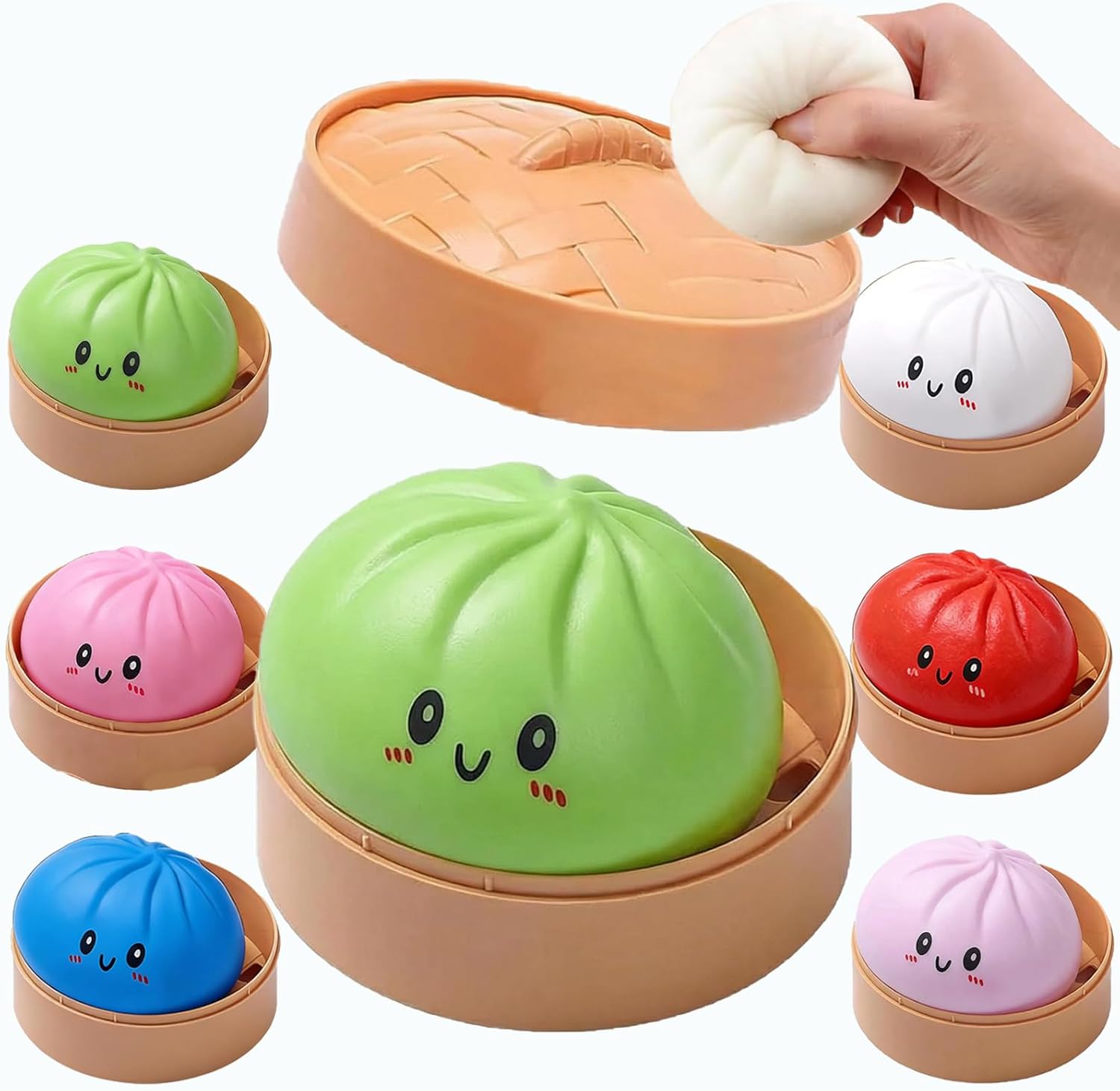 Giant Dumpling Squishy 4 Inch Jumbo Dumpling Stress Ball Rainbow Giant Dumpling Squishy 4 Inch Jumbo Dumpling Stress Ball Rainbow