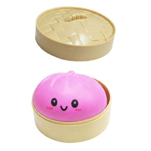 Giant Dumpling Squishy, 4-Inch Jumbo Dumpling Stress Ball, Soft Squeeze Decompression Dough, Stress Relief Ball