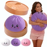 Giant Dumpling Squishy for Adults, 4/6/10 Inch Jumbo Dumpling Stress Ball, Soft Squeeze Decompression Dough, Anxiety Relief Fidget, Adult Fidget Tool Pink L 15cm/6inch Crazy Dumpling for Fun