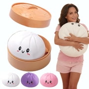 Giant Dumpling Squishy for Adults, 4/6/10 Inch Jumbo Dumpling Stress Ball, Soft Squeeze Decompression Dough, Anxiety Relief Fidget, Adult Fidget Tool Pink L 25cm/10inch