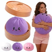 Giant Dumpling Squishy for Adults, 4/6/10 Inch Jumbo Dumpling Stress Ball, Soft Squeeze Decompression Dough, Anxiety Relief Fidget, Adult Fidget Tool Pink L 25cm/10inch