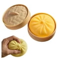 thumbnail image 1 of 2026 New Giant Dumpling Squishy, Giant Glitter Dumpling, Mega Rainbow Dumplings Fidget, Large Stress Relief Sensory Ball,Soft Squeeze Decompression Dough Yellow Steamed, 1 of 8