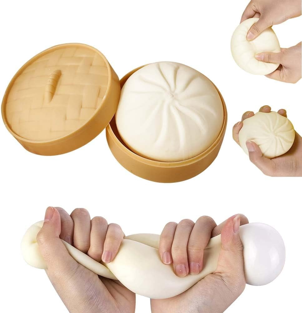 Glitter Dumpling Squishy – Giocattolo Antistress A Forma Di Baozi, In TPR Morbido, Per Alleviare L'ansia