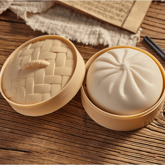 Giant Dumpling Squishy, Giant Mystery Dumplings Large Stress Relief Sensory Ball for Adults & Teens, Anxiety Relief Fidget , Soft Squeeze Decompression Dough White