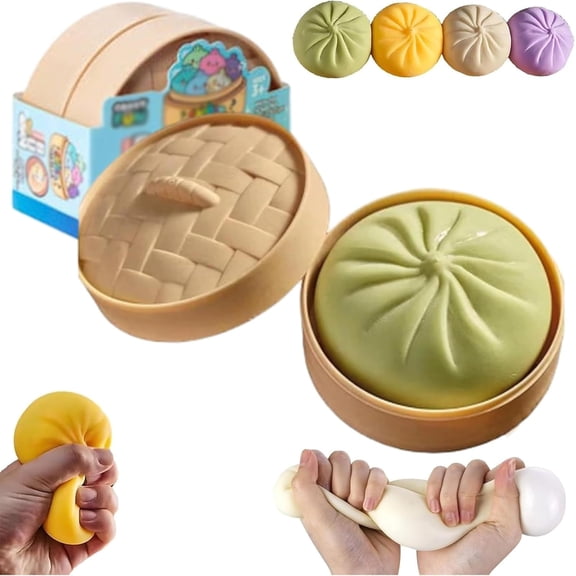 Giant Dumpling Squishy Mystery Box - Jumbo Slow-Rise Collectible, Rainbow Glitter Novelty for Desk & Shelf Display