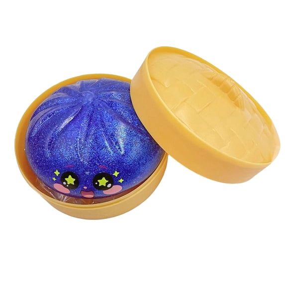 Giant Dumpling Squishy, Mystery Dumpling Squishy, 4 Inch Jumbo Dumpling Stress Ball, Rainbow Mystery Squishys Bun, Anxiety Relief Fidget, Soft Squeeze Decompression Dough