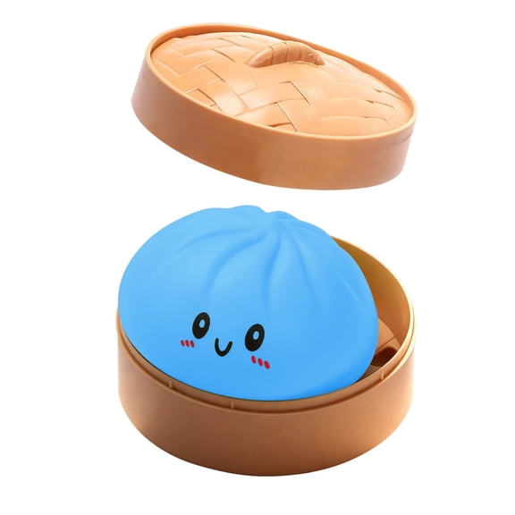 Giant Dumpling Squishy, Squishy Dumpling with Steamer Box, Cute Anxiety Relief Fidget, Soft Squeeze Decompression Dough for Stress Relief and Sensory Calming