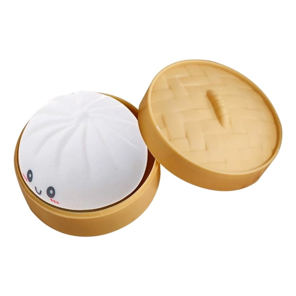 DkinJom Shatterproof Stress Ball w/ Steamer Box, White (1 Piece)