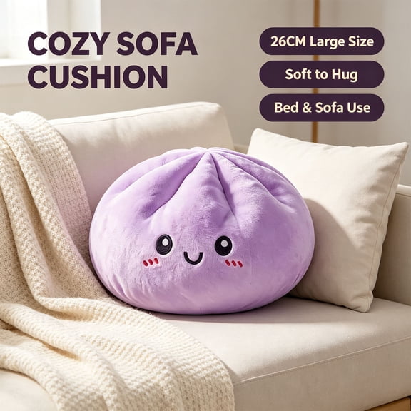 Giant Dumpling Stress Squeeze Toy, Slow Rebound Plush Pillow, Soft Stretch Decompression Fidget Toy for Kids Adults Anxiety Relief Decor Home Office Calming Relax Gift