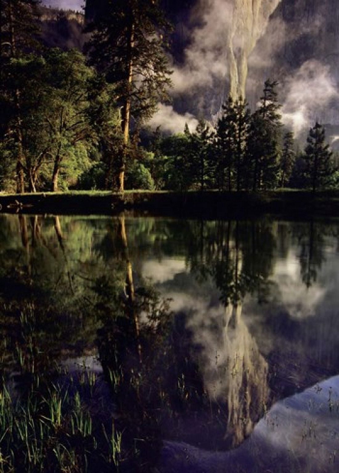 Giant El Capitan reflection Yosemite National Park California Canvas Art - Jerry Ginsberg DanitaDelimont (21 x 29)