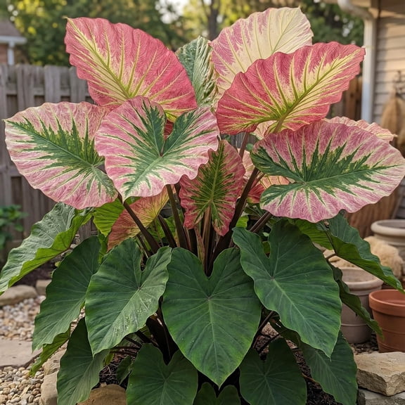 Giant Elephant Ear (2 Bulbs) Colocasia Esculenta - Beautiful Bulbs,tropical for Indoor Pots & Outdoor