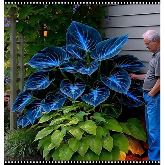 Giant Elephant Ear Taro — A Gardening Essential — Adds a Fresh, Natural Accent to Yards and Pathways — The Premier Choice for Tropical Landscaping — (Non-Artificial)