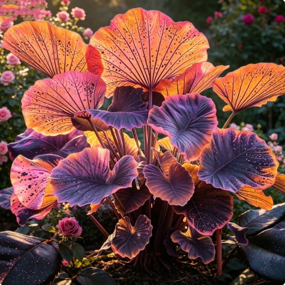 Giant Elephant Ear Taro — A Gardening Essential— The Premier Choice for Tropical Landscaping — Adds a Fresh, Natural Accent to Yards and Pathways — (Non-Artificial)
