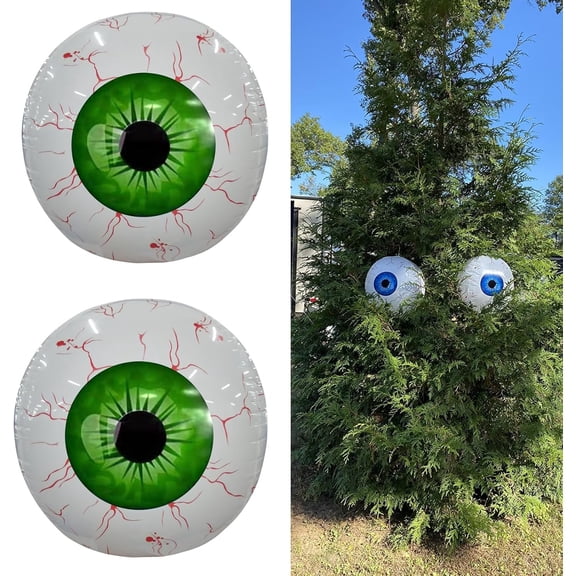 Giant Eyeball Balloons, 2-Pack 1.8 Ft Scary Bloodshot Halloween Foil Balloons