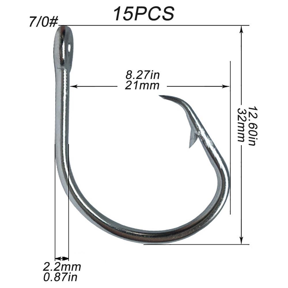 Giant Fishing Hook 5/016/0 Inline Circle Hooks Shark