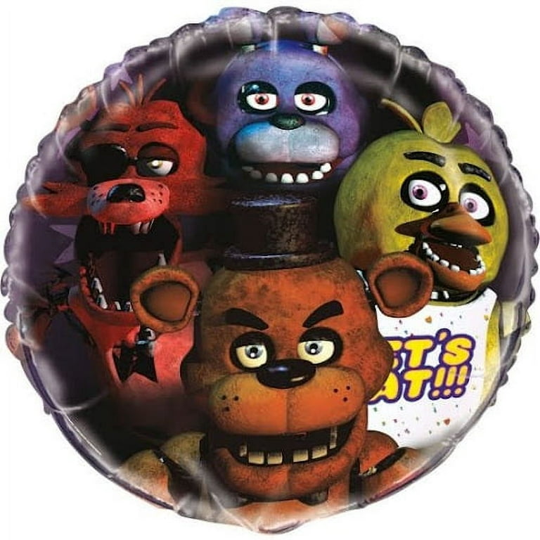 1set Anime Five Night Fred Balloons FNAF Balloon Banner Flag Cake Topper  Game Toy Fazbear Foxy Bonnie Happy Birthday Party Decor