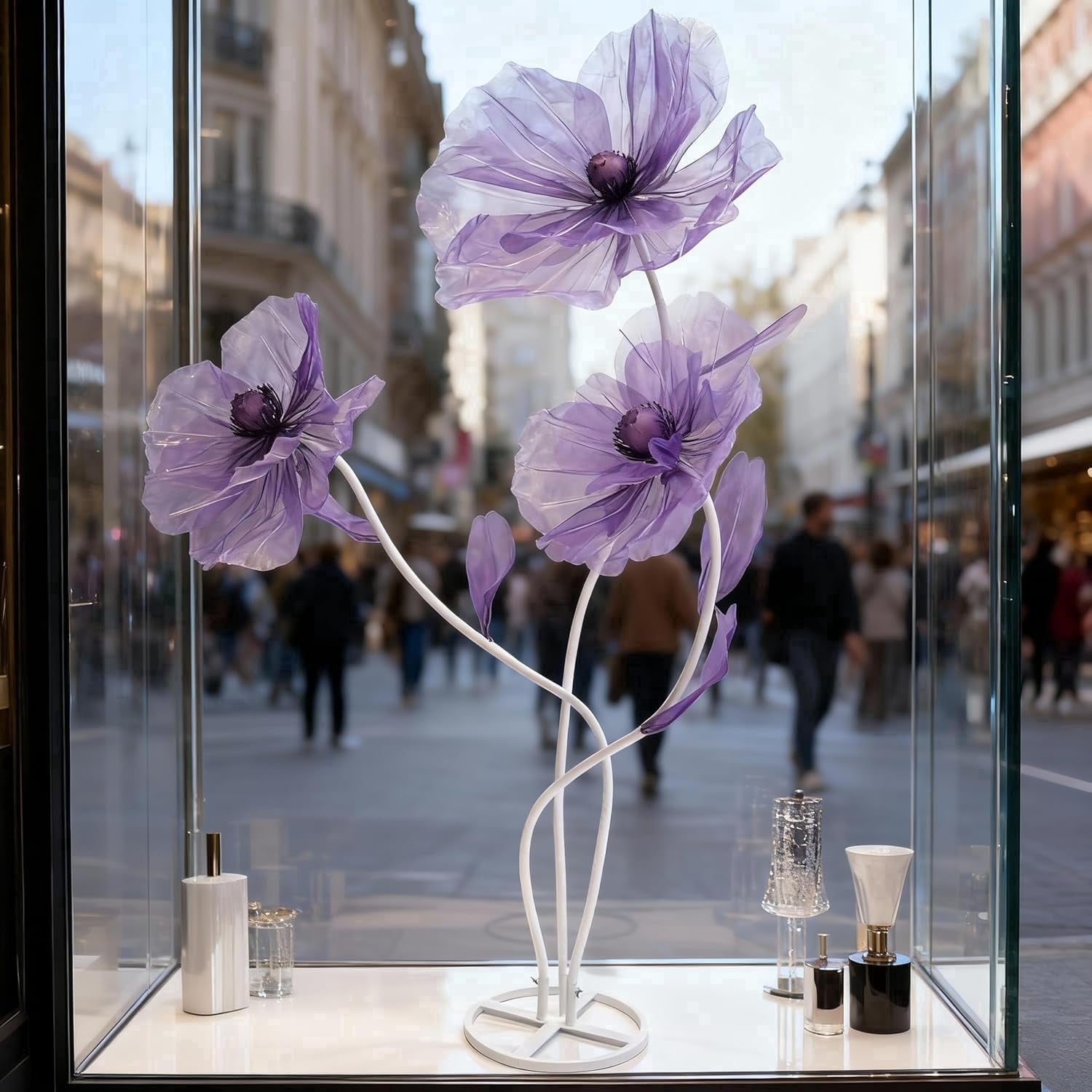 Giant Flowers for Decoration,3-Head Fake Flowers Artificial Silk Flower，Wedding Reception Essential Decoration,Party Banquet Background Decor,Home Decor