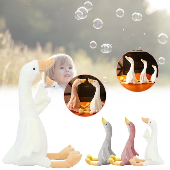 Giant Fluffy White Plush Goose 20 Inch Stuffed Animal Soft Toy for Bed Sofa Cute Home Decor Gift for Children Family(White