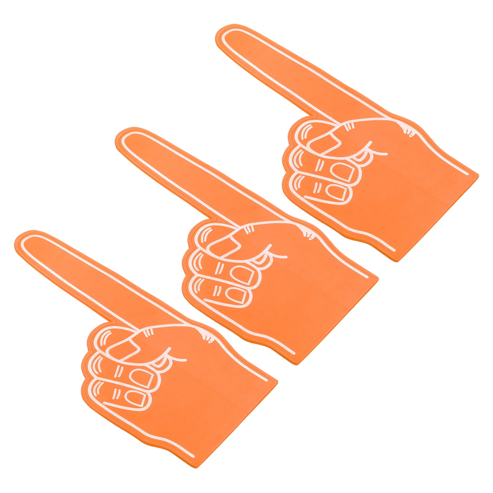 Giant Foam Finger 18 Inch EVA Number 1 DIY Blank Foam Hand, Orange, 3
