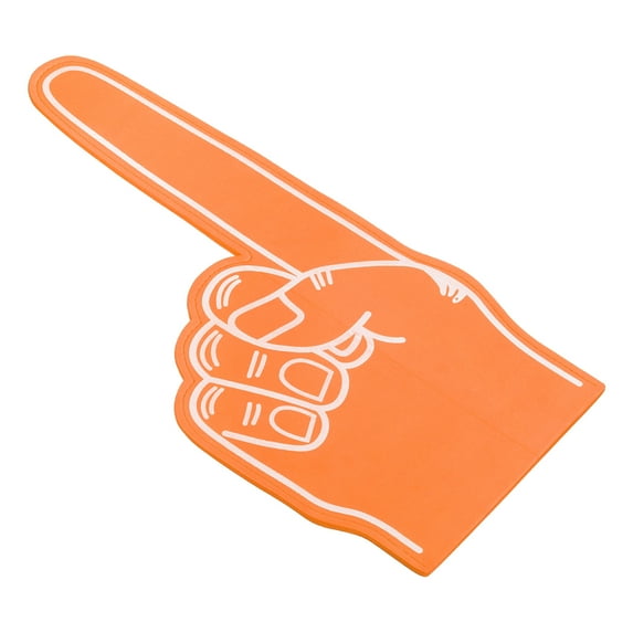 Uxcell Giant Foam Finger 18 Inch, EVA DIY Blank Foam Hand Cheerleading Fingers for Celebration Sports Games Party, Orange