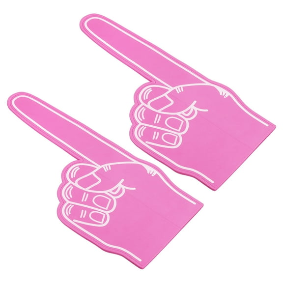 Giant Foam Finger 18 Inch EVA Number 1 DIY Blank Foam Hand, Pink, 2 Pack