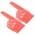 thumbnail image 1 of Giant Foam Finger 18 Inch EVA Number 1 DIY Blank Foam Hand, Red, 2 Pack, 1 of 5