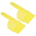 thumbnail image 1 of Uxcell Giant Foam Finger 18 Inch, 2Pcs EVA DIY Blank Foam Hand Cheerleading Fingers for Celebration Sports Games Party, Yellow, 1 of 5