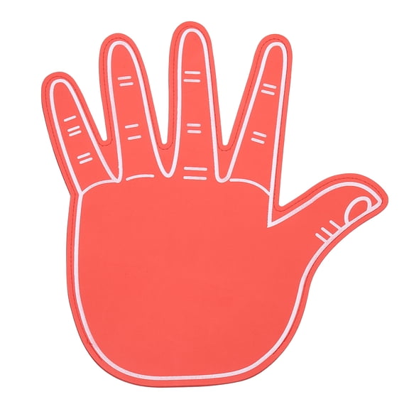 Giant Foam Hand, High Five Foam Finger Pompom 16.9 x 15.6" & 1 Pcs & EVA & Red- Fitting for (Cheerleading /Sports/Events/Games/Business/Party/Celebration)
