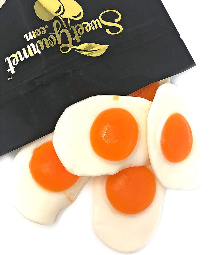 Giant Fried Eggs Gummi Candy Bulk Peach Flavor 2 Pounds