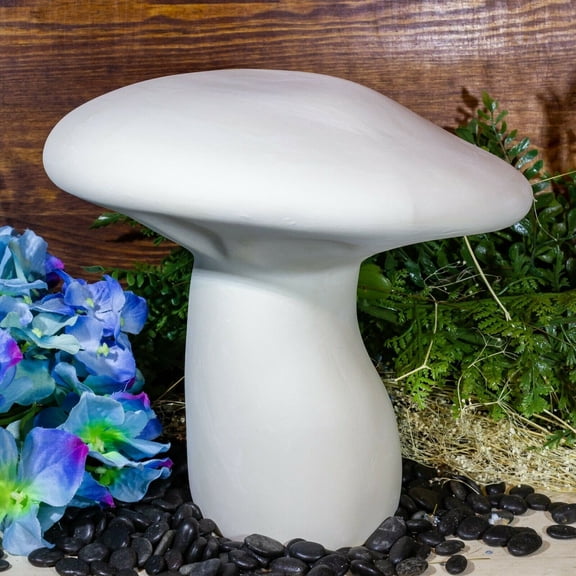 Giant Garden Mushroom 8.5" IN STOCK Ceramic Bisque Ready To Paint Pottery
