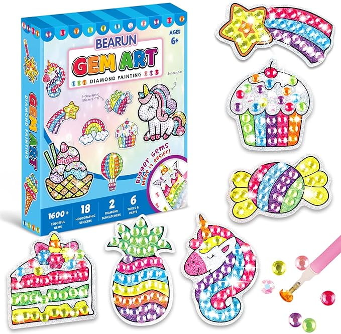 Giant Gem Diamond Painting Kit Arts and Crafts for Kids Ages 812 Make