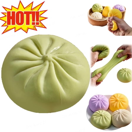 Giant Glitter Dumpling Giant Dumpling Squishy Mega Rainbow Dumplings Cute Anxiety Relief Fidget Toy Soft Squeeze Decompression Dough for Adults(Green)