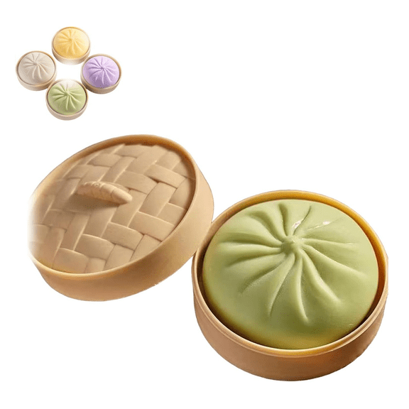 Giant Glitter Dumpling, Giant Dumpling Squishy, Mega Rainbow Dumplings, Large Stress Relief Sensory Ball for Adults (Green)